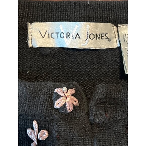 Vintage Victoria Jones Holiday Cardigan  M Ugly Christmas Sweater bell sleeves - Picture 4 of 7